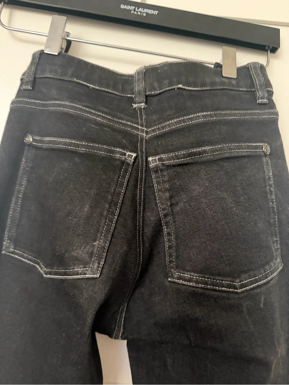 Chanel Black Women's Jeans with Lace Hem size 0 / 34 REVIEW DESCRIPTION!